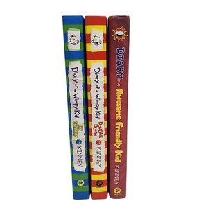 Diary of a Wimpy Kid Lot of 3 Books 11, 12, Awesome Friendly Kid